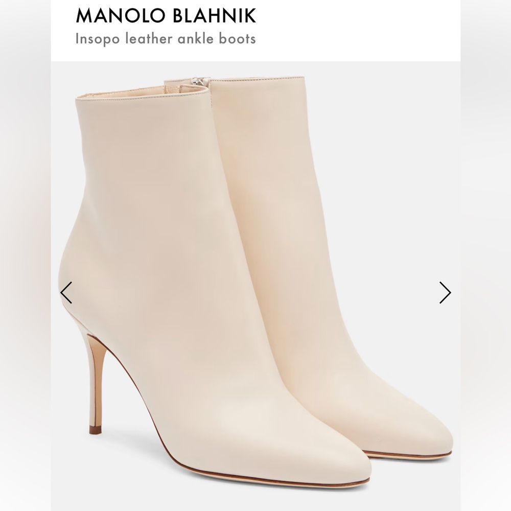 Manolo Blahnik Insopo Ankle Boots with zip up closure 36.5/6.5 stiletto heel